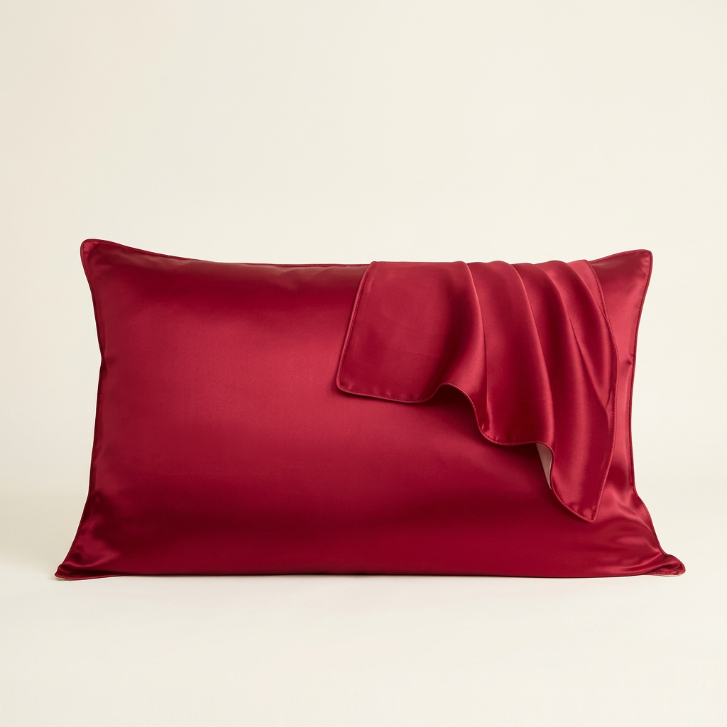 Mulberry Silk Pillowcase — Red
