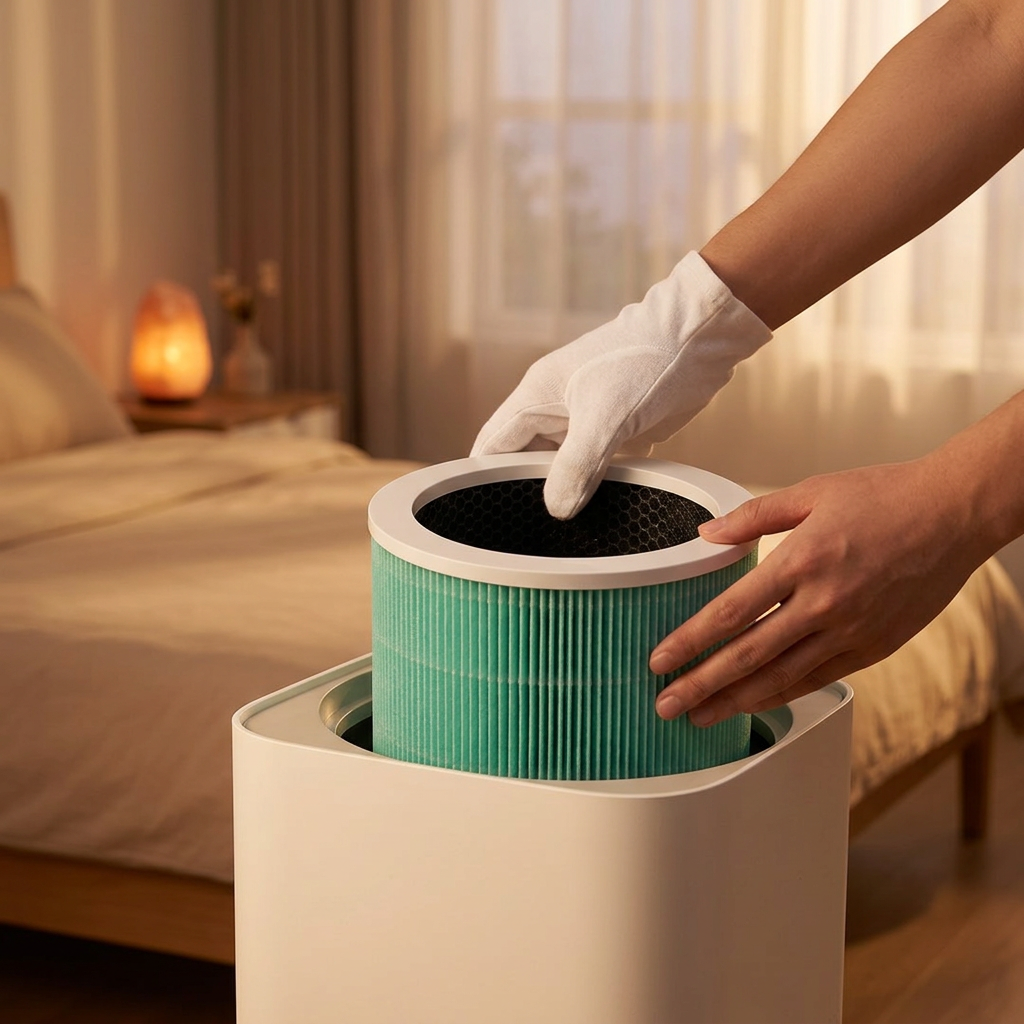 Air Purifier Replacement Filter — in use
