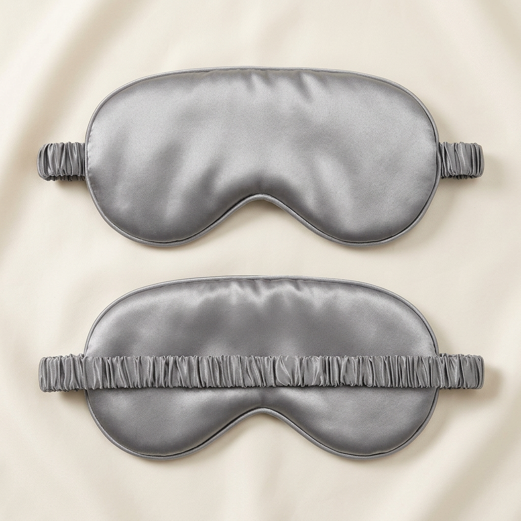 Silk-Feel Blackout Sleep Mask — Grey