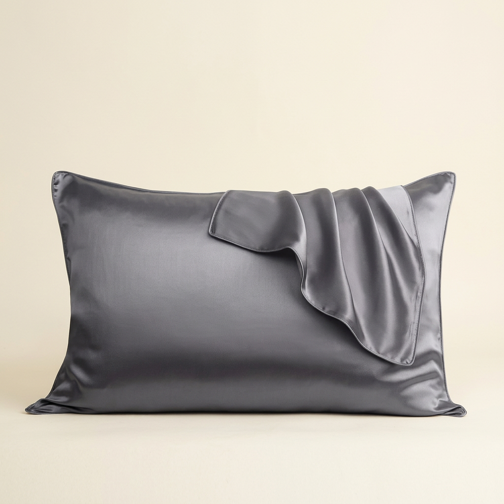 Mulberry Silk Pillowcase — Metal grey